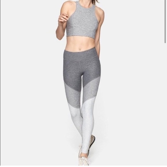 Outdoor Voices 7/8 Tri Color Leggings Gray Small - Picture 1 of 7